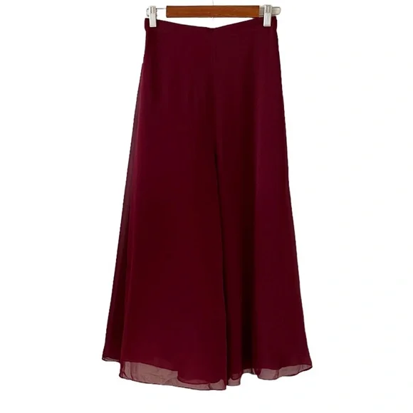 Fame and Partners NEW Smocked Peplum Blouse & Wide Leg Culotte Pants Size 2 - Picture 5 of 14